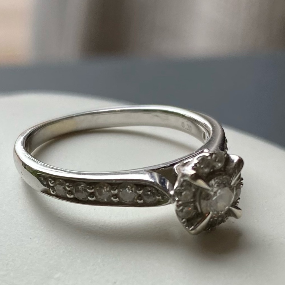 Helzberg 14KW 1/2 CTW Diamond Ring, Engagement Wedding, Bridal - Picture 8 of 17